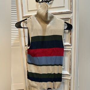 Goodclothes Striped turtleneck Sleeveless Sweater Size Large
